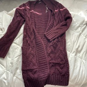 Charlotte Russe purple thick cardigan- XS